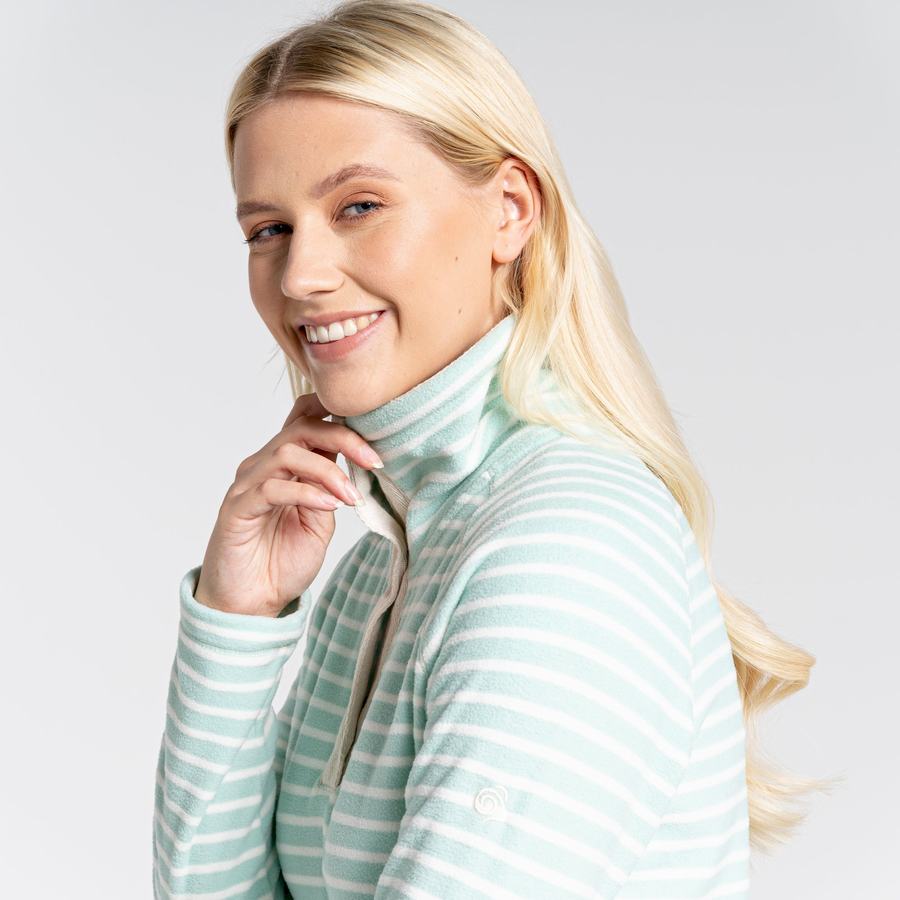 Green Stripes Craghoppers Ella Overhead Women's Sweaters | CIT741IF