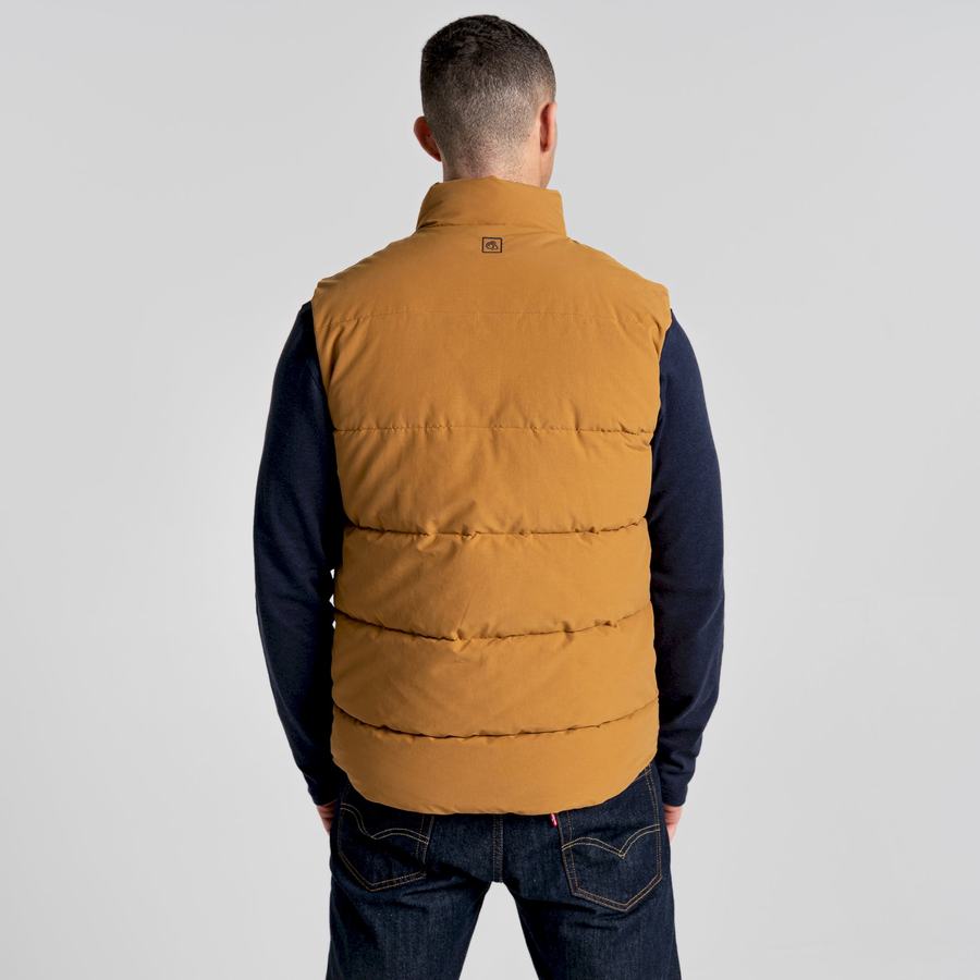 Grey Brown Craghoppers Dunbeath Vest Men's Gilets | KDB475WR