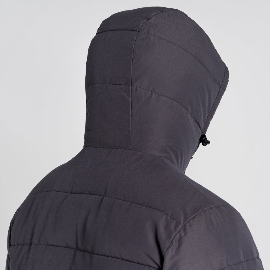 Grey Craghoppers Insulated Trillick Downhike Hooded Men's Jackets | FGQ373QS