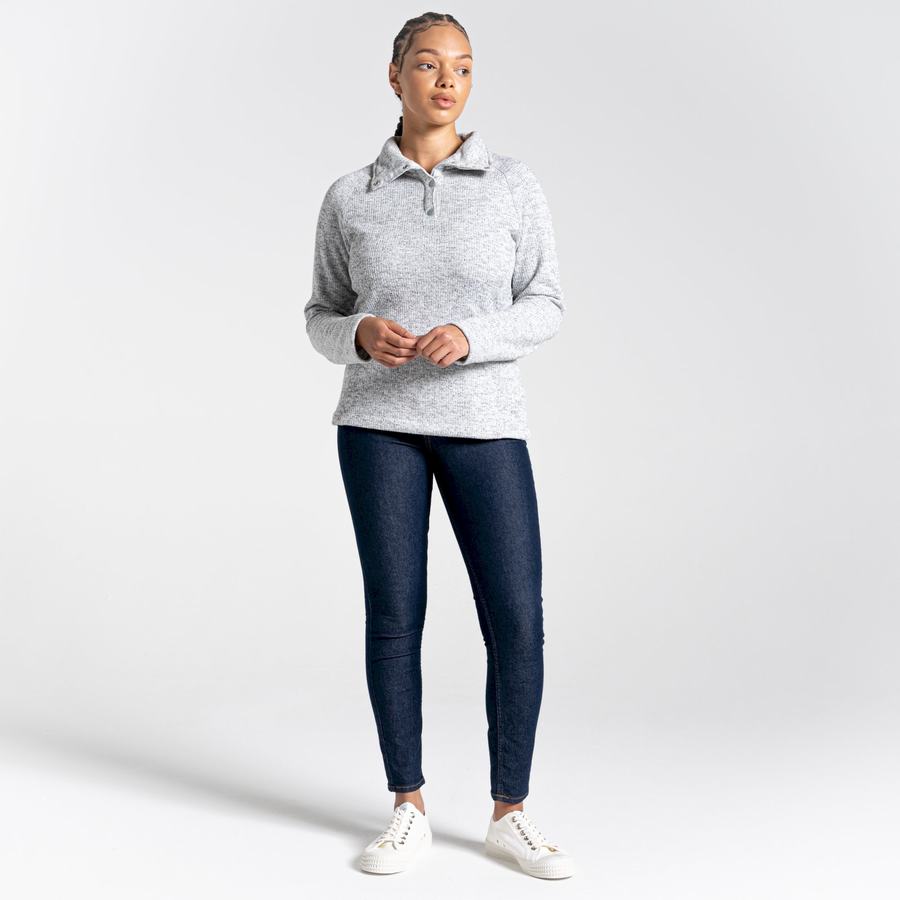 Grey Craghoppers Janeal Half Zip Women's Sweaters | UNP686PS