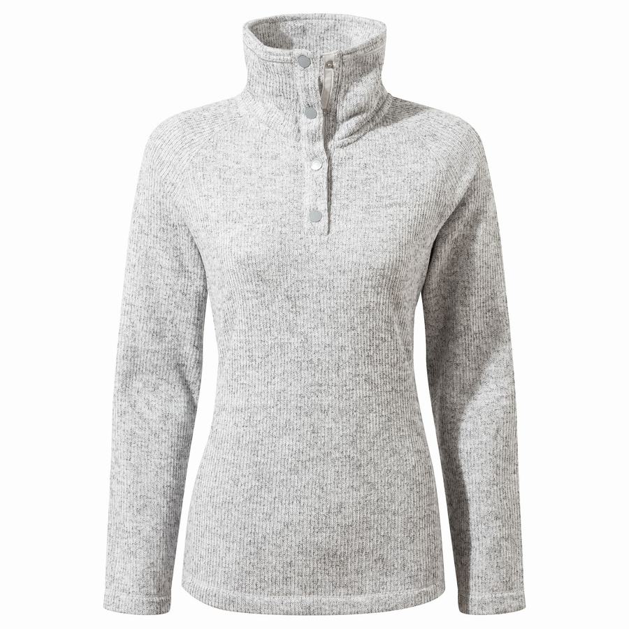 Grey Craghoppers Janeal Half Zip Women's Sweaters | UNP686PS