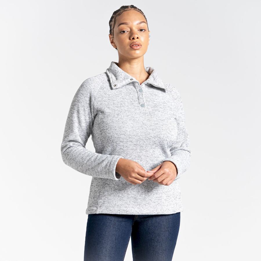 Grey Craghoppers Janeal Half Zip Women's Sweaters | UNP686PS