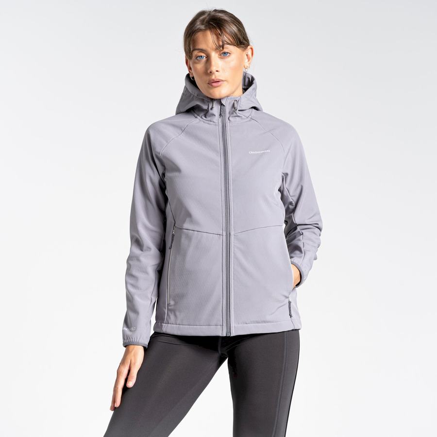 Grey Craghoppers Kalti Weatherproof Hooded Women's Jackets | ERV5275IC