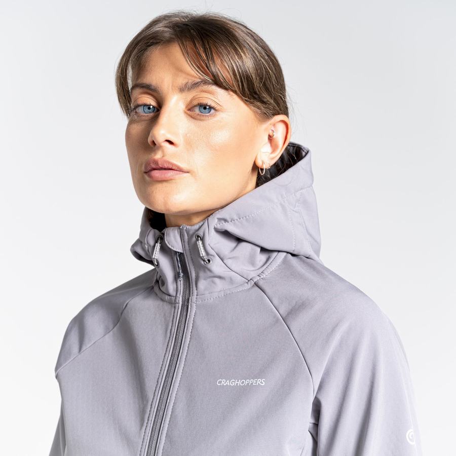 Grey Craghoppers Kalti Weatherproof Hooded Women's Jackets | ERV5275IC