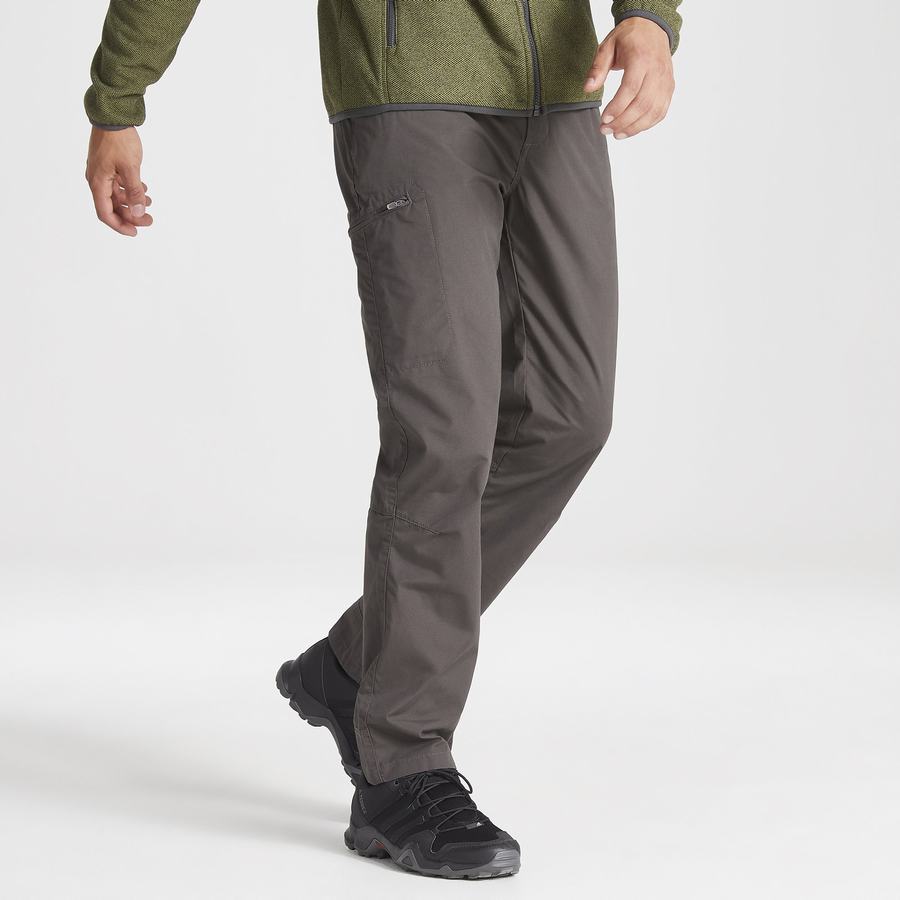 Grey Craghoppers Kiwi Boulder Slim Men's Trousers | ZQN6923JL