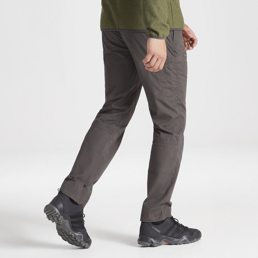 Grey Craghoppers Kiwi Boulder Slim Men's Trousers | ZQN6923JL