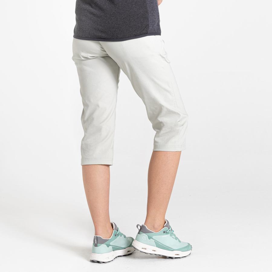 Grey Craghoppers Kiwi Pro II Crop Women's Trousers | BAZ1716DP