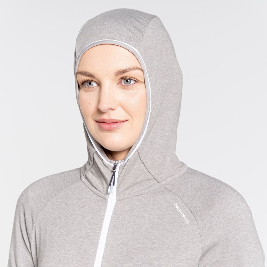 Grey Craghoppers NosiLife Milanta Hooded Women's T-Shirts | ZCB985LG