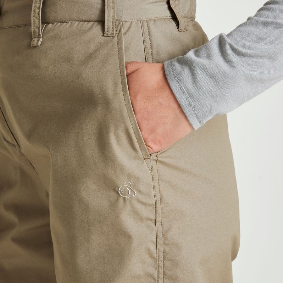 Khaki Craghoppers Expert Kiwi Women's Trousers | DFX10081MW