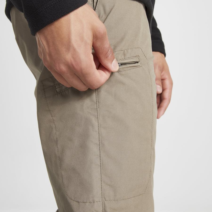 Khaki Craghoppers Kiwi Boulder Slim Men's Trousers | TIL6186YG