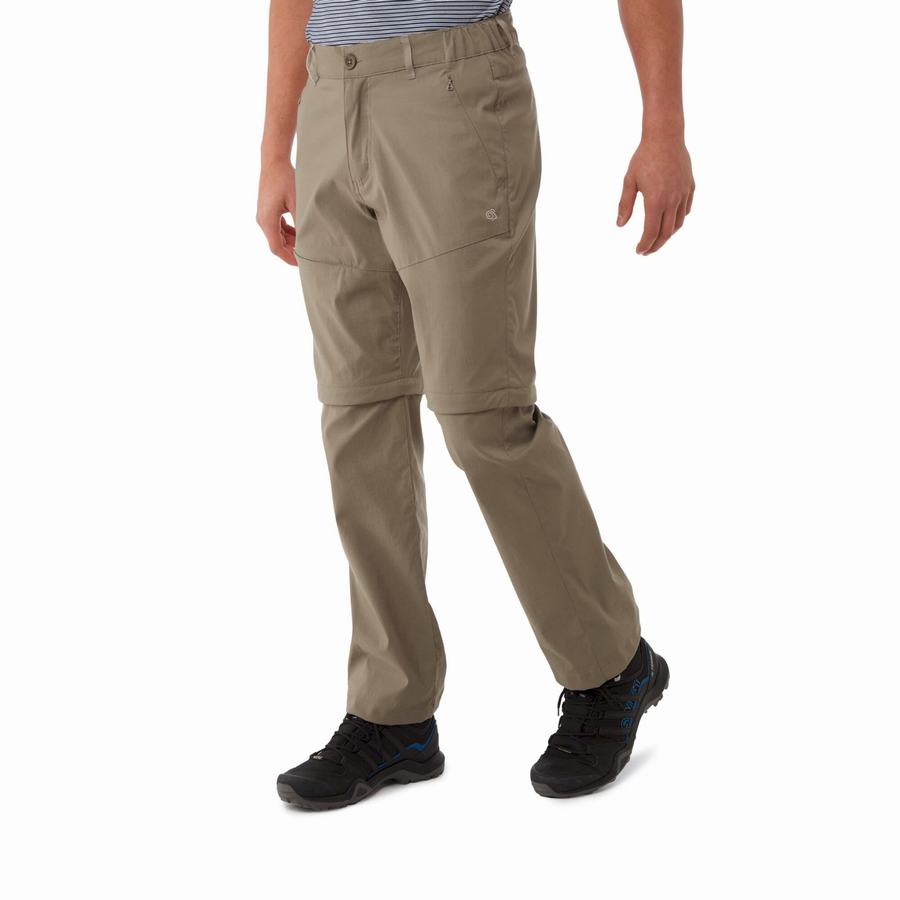 Khaki Craghoppers Kiwi Pro II Men\'s Trousers | NVF1192DZ