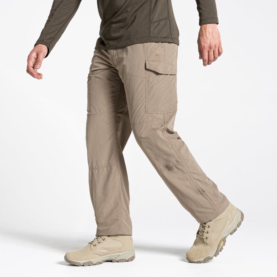 Khaki Craghoppers NosiLife Cargo II Men's Trousers | ZVK7121NE