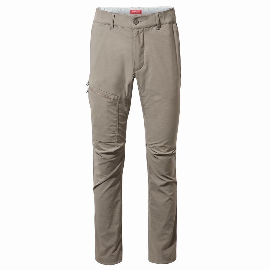 Khaki Craghoppers NosiLife Pro Active Men's Trousers | QOJ7971VV