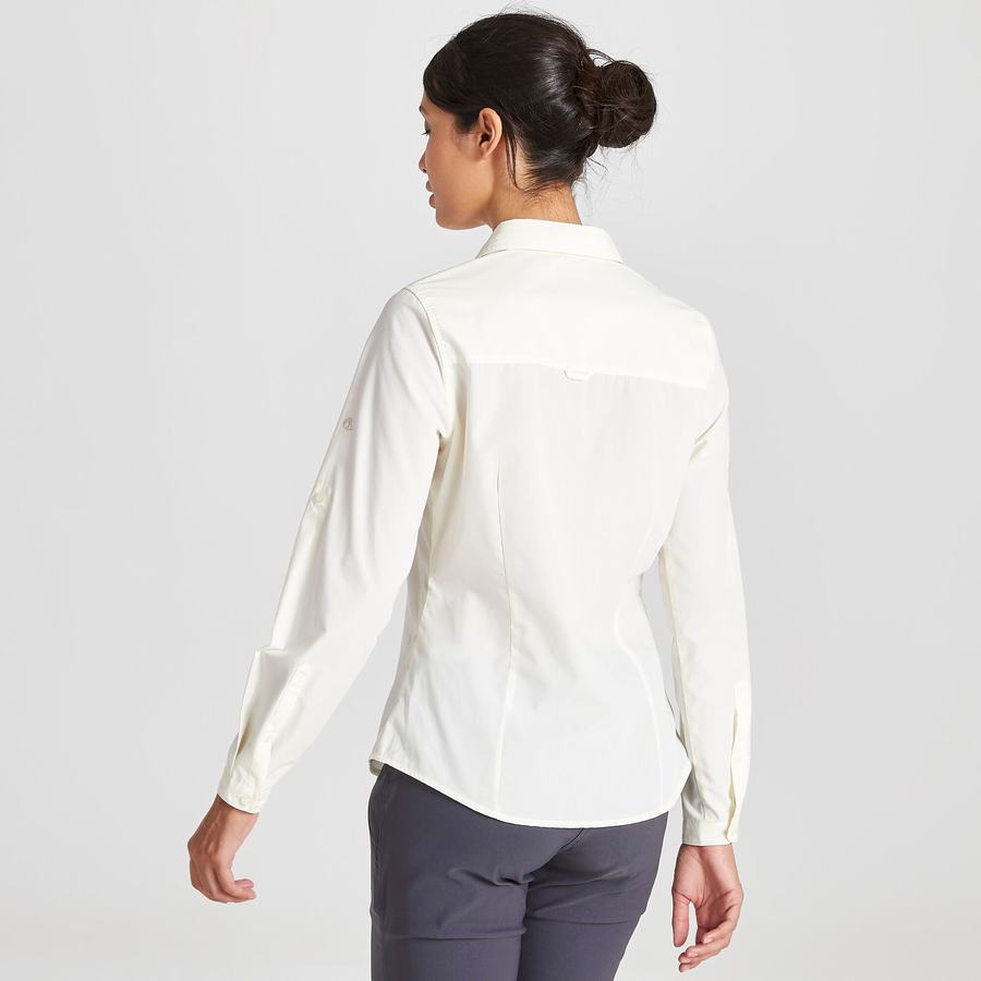 Light Blue Craghoppers Kiwi II Long Sleeved Women's Shirts | TNR572WE