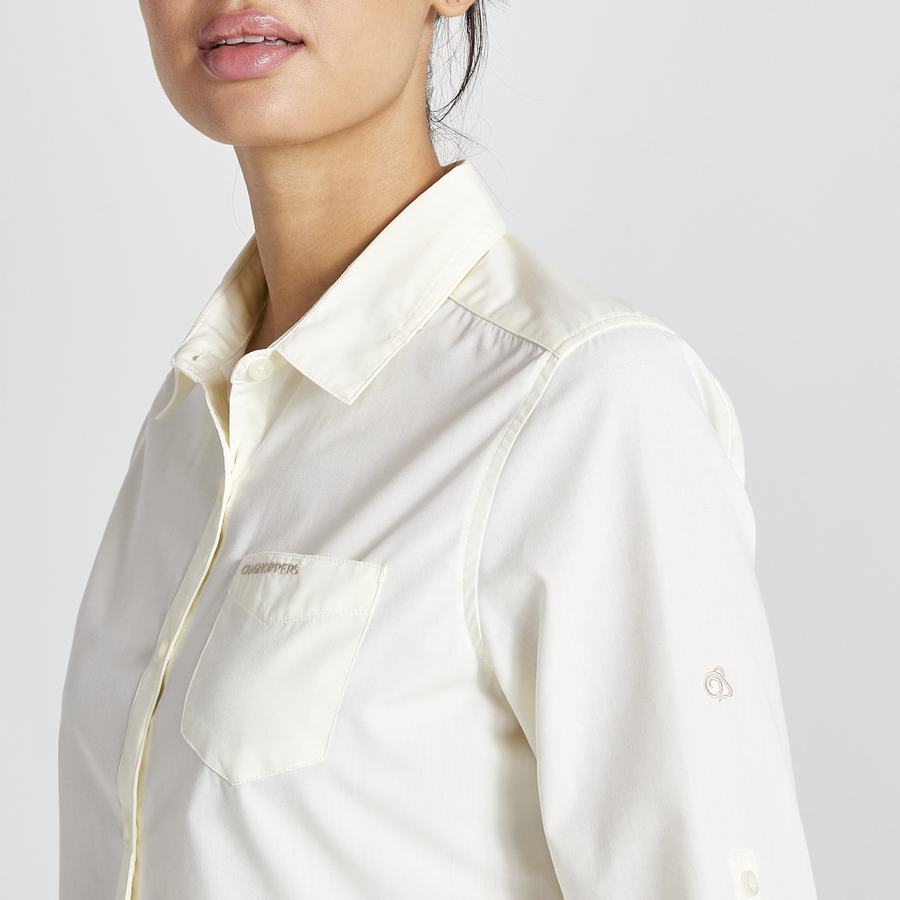 Light Blue Craghoppers Kiwi II Long Sleeved Women's Shirts | TNR572WE