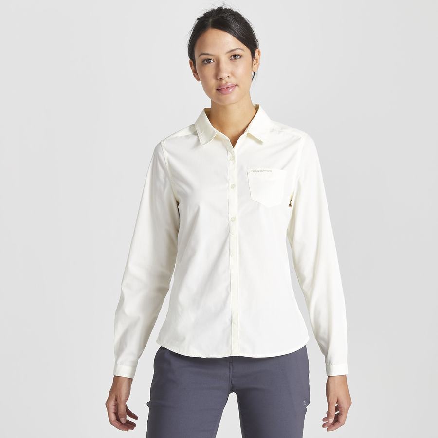 Light Blue Craghoppers Kiwi II Long Sleeved Women's Shirts | TNR572WE