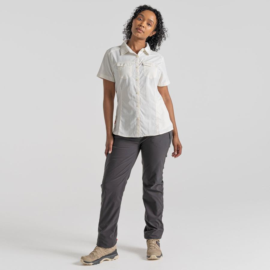 Light Blue Craghoppers NosiLife Adventure II Short Sleeved Women's Shirts | RUY1379WC