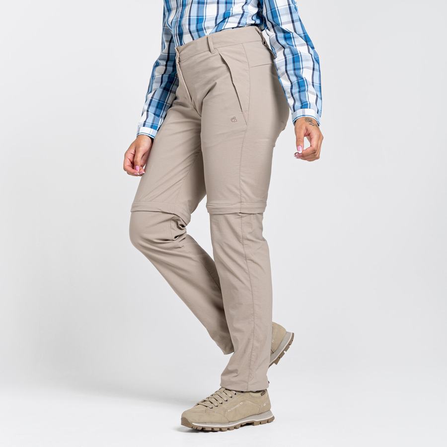 Light Brown Craghoppers NosiLife Pro II Women's Trousers | FYQ4444UB