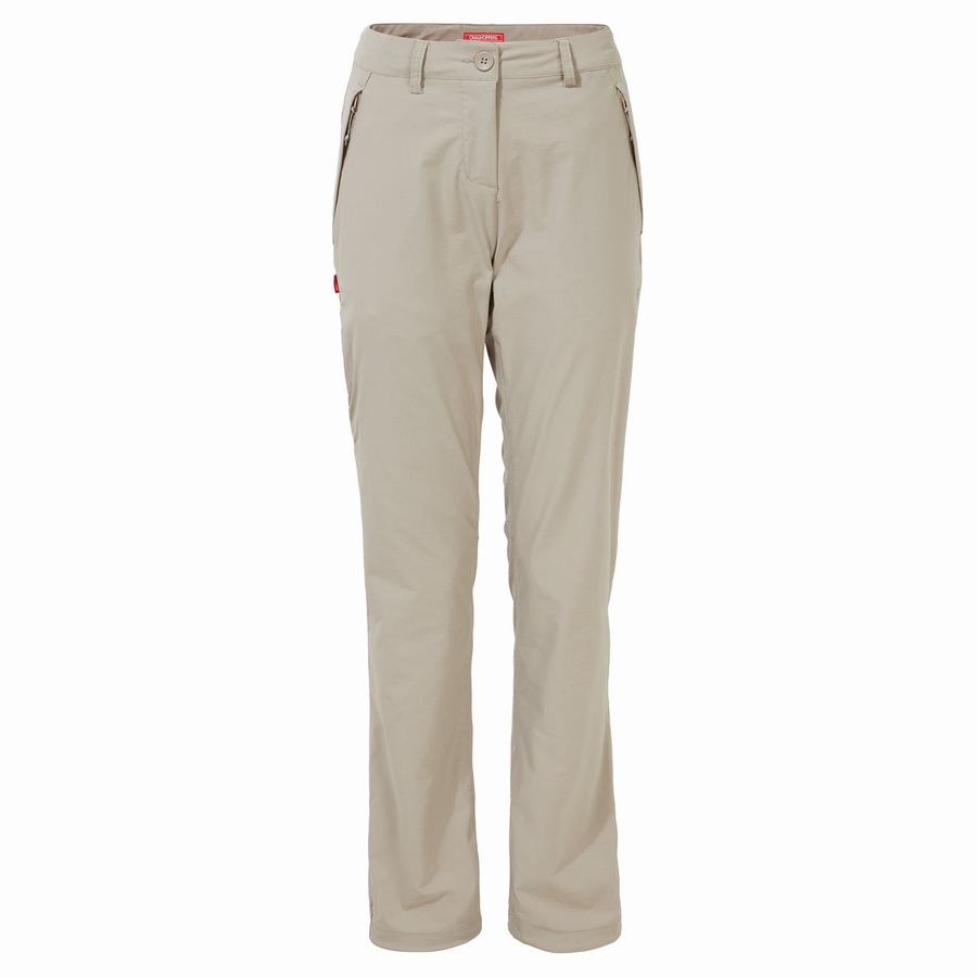 Light Brown Craghoppers NosiLife Pro II Women's Trousers | HLL4139PQ