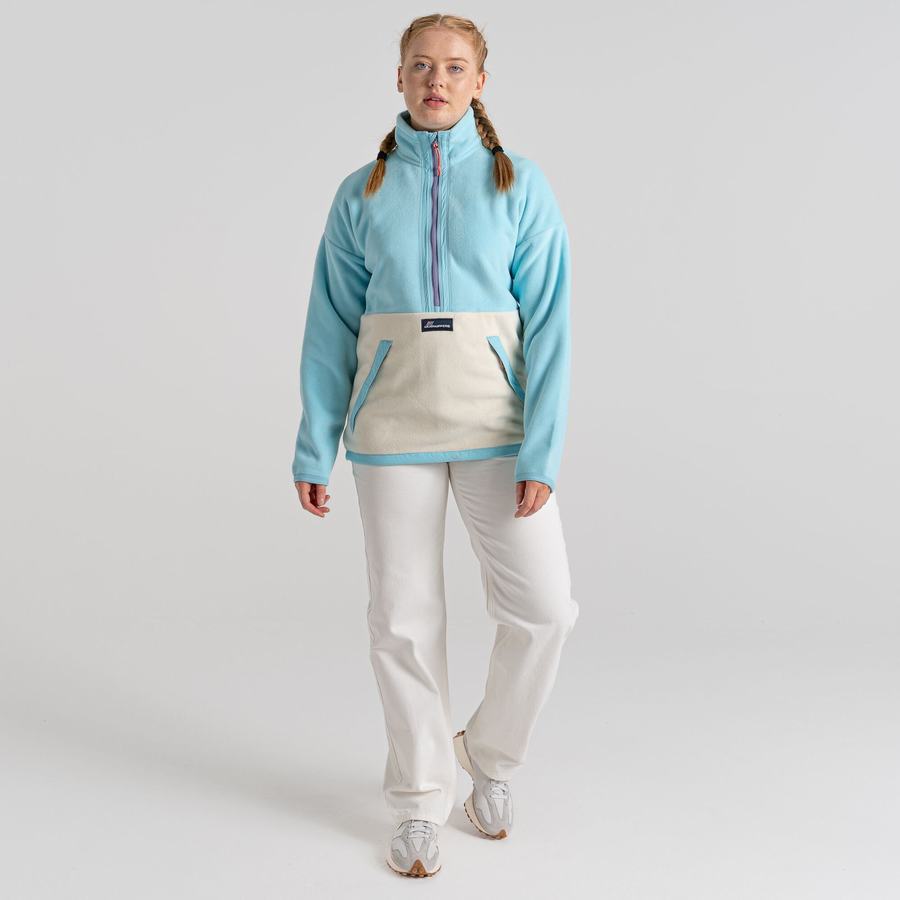 Light Turquoise Craghoppers Spindle Half Zip Women's Sweaters | IIQ6061LC