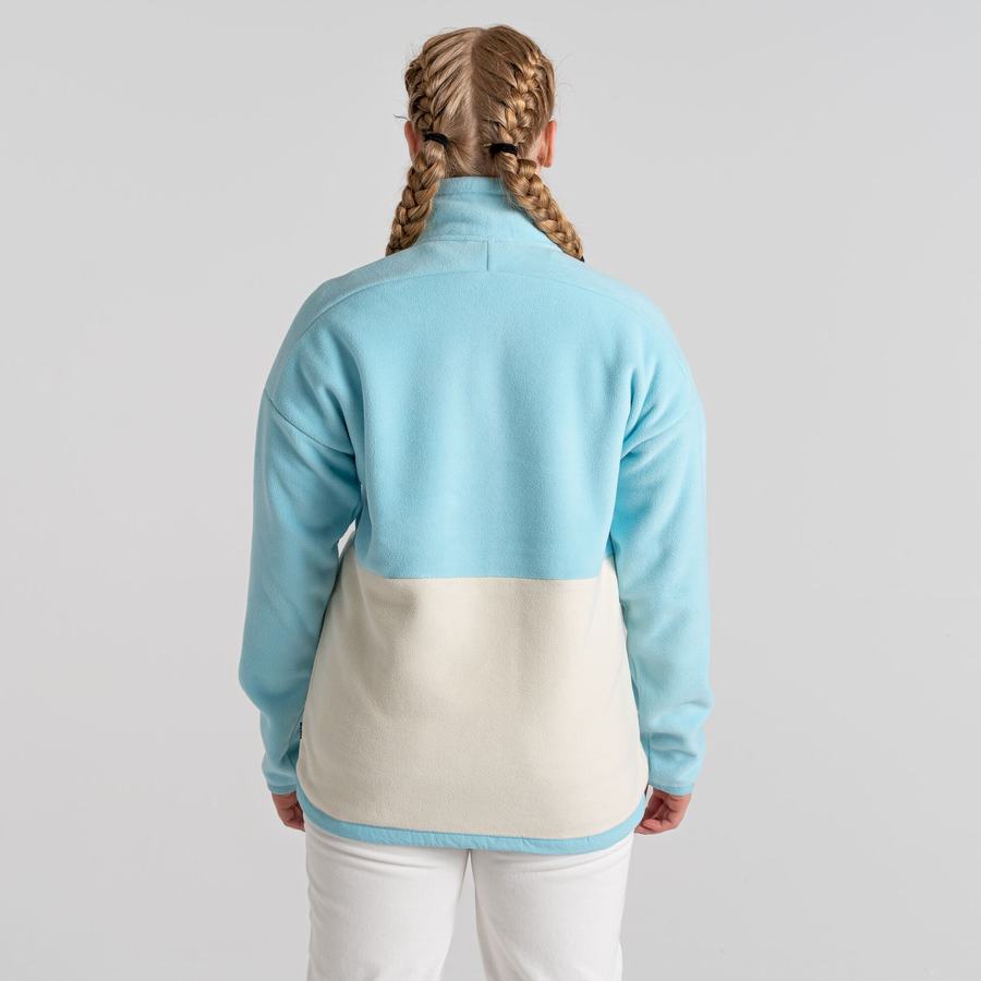 Light Turquoise Craghoppers Spindle Half Zip Women's Sweaters | IIQ6061LC