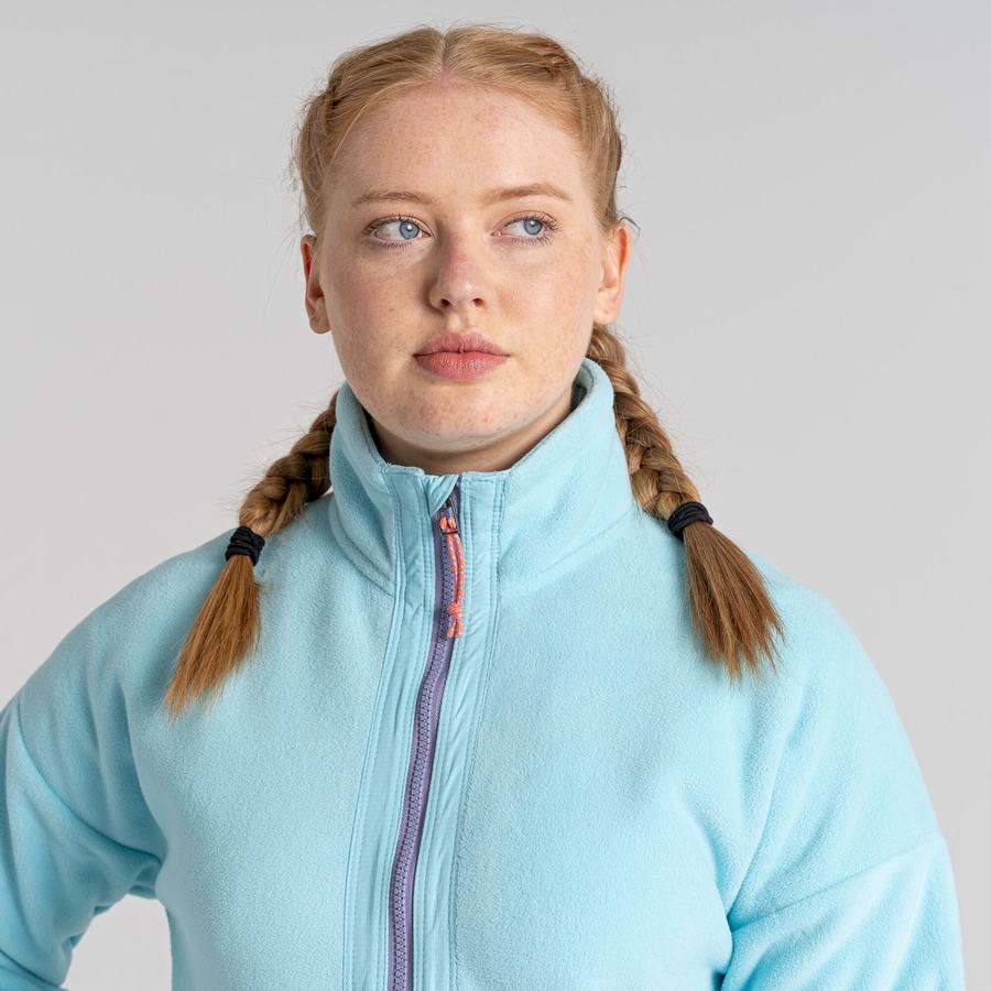 Light Turquoise Craghoppers Spindle Half Zip Women's Sweaters | IIQ6061LC