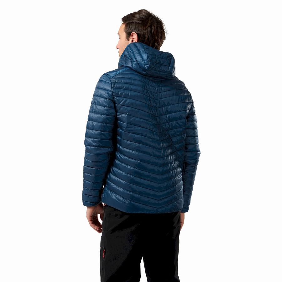 Navy Blue Craghoppers Insulated ExpoLite Hooded Men's Jackets | RZN743ZV