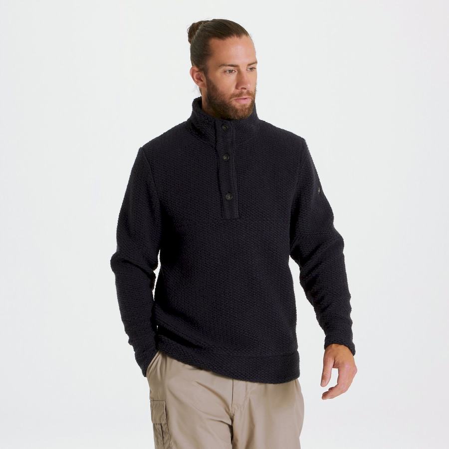 Navy Blue Craghoppers Ramsay Overhead Pullover Men's Sweaters | PGF2533YX