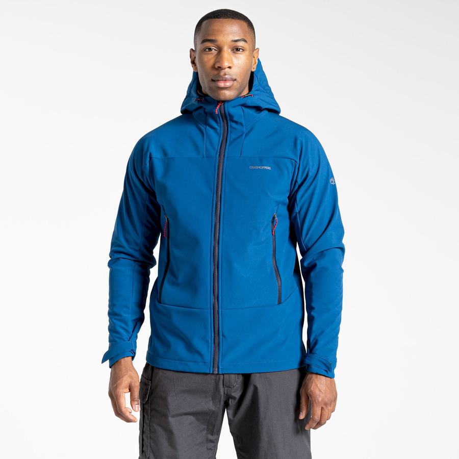 Navy Blue Craghoppers Tripp Hooded Men's Jackets | EPA9077TN