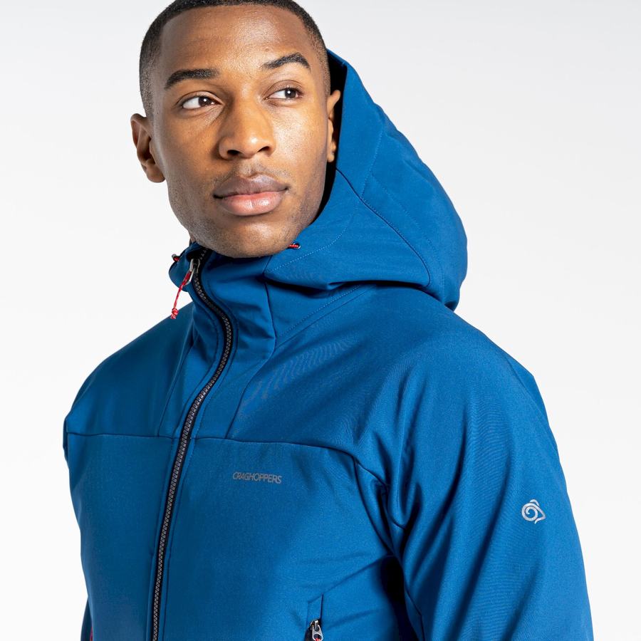 Navy Blue Craghoppers Tripp Hooded Men's Jackets | EPA9077TN