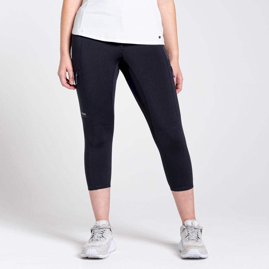 Navy Craghoppers Dynamic Cropped Women's Leggings | MGL6617WJ