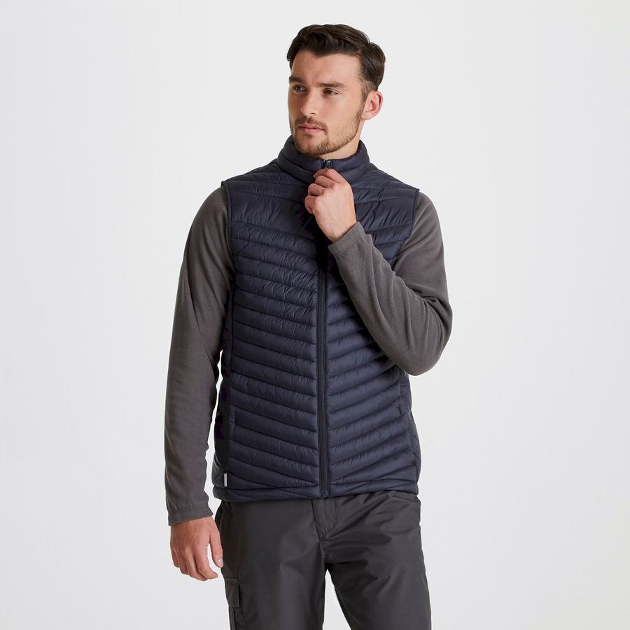 Navy Craghoppers Expert Expolite Thermal Vest Men's Gilets | WLQ425HZ