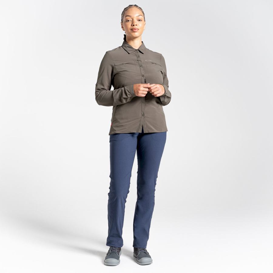 Navy Craghoppers NosiLife Clara II Women's Trousers | AAQ171QZ