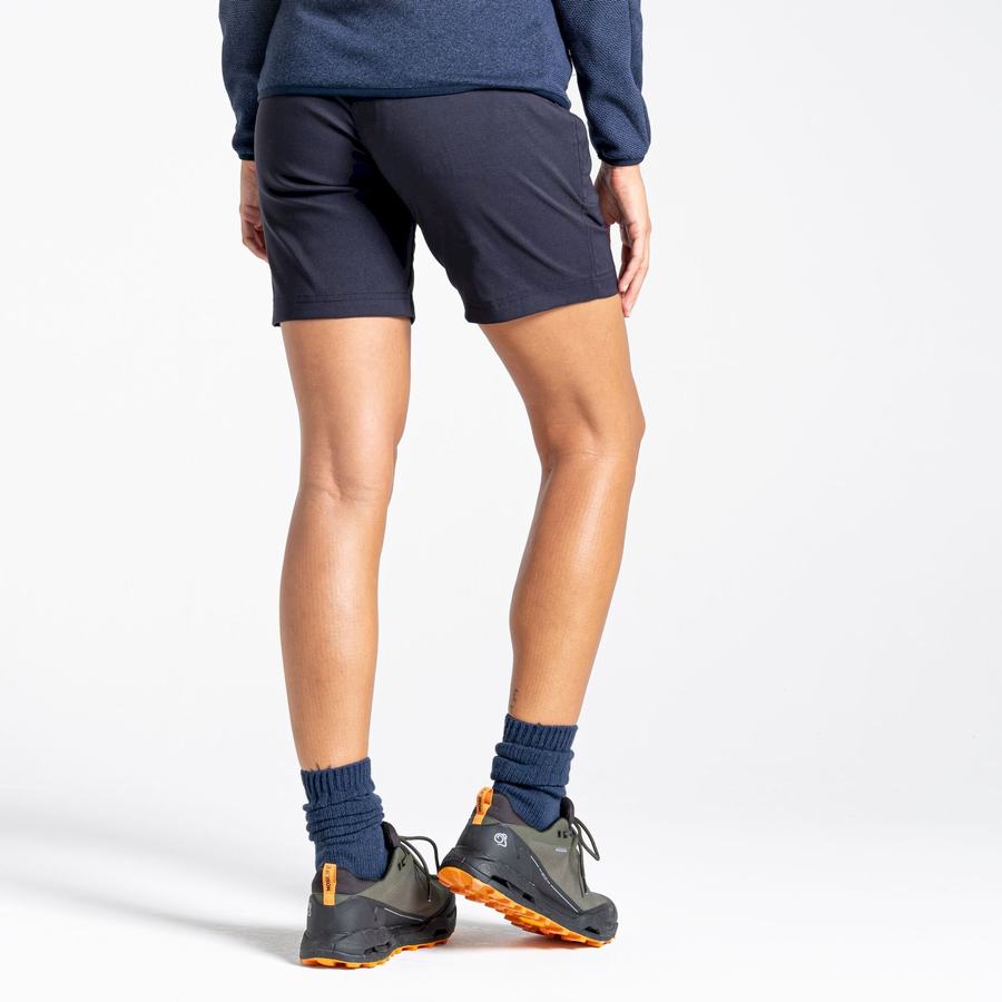 Navy Craghoppers Stretch Kiwi Pro III Women's Shorts | FDR5619TA