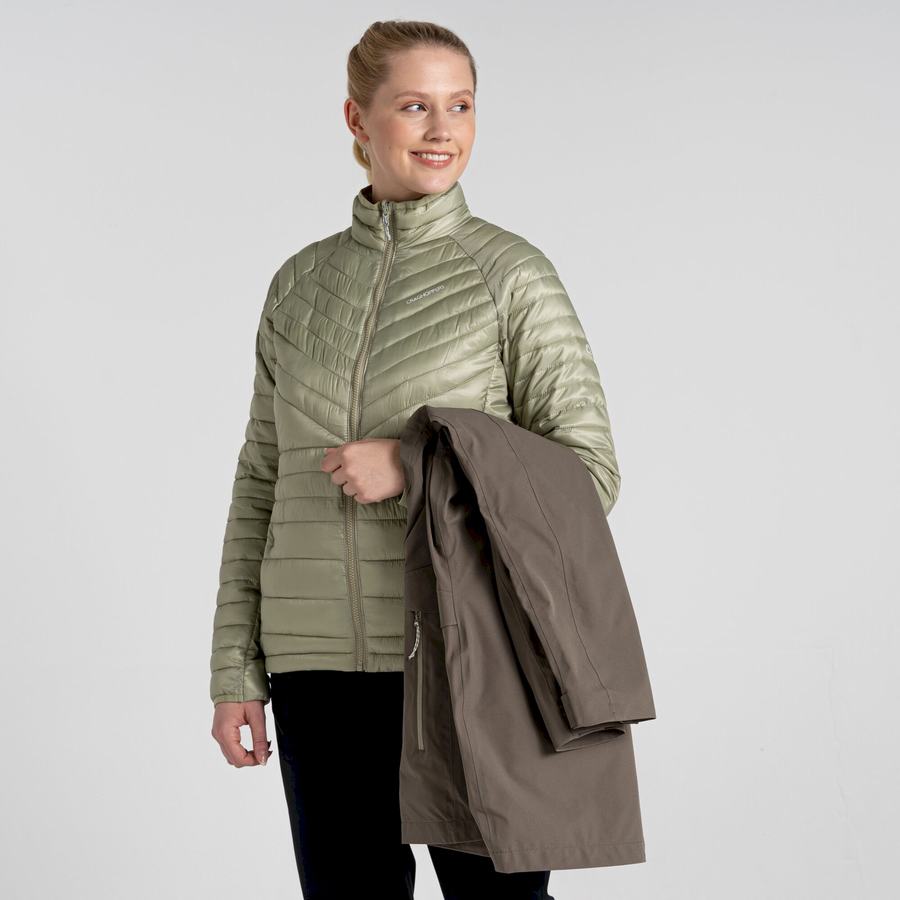 Olive Craghoppers Caldbeck Pro 3 in 1 Women's Jackets | NFV2253OK