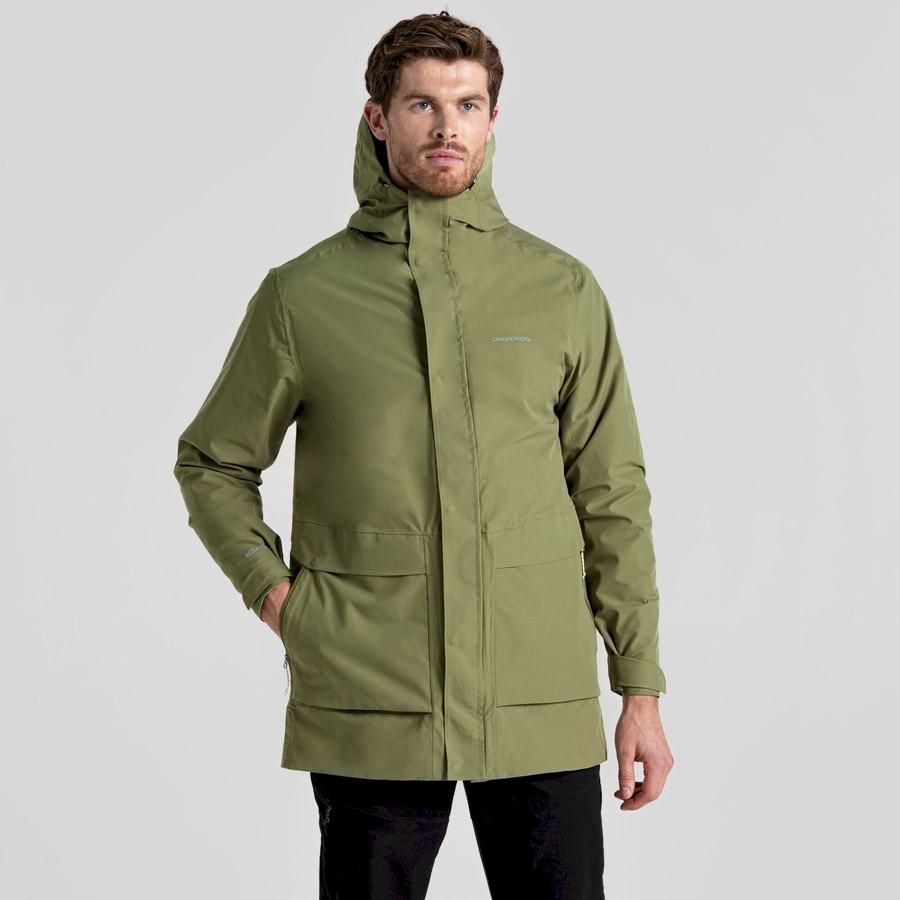 Olive Green Craghoppers Lorton Pro 3 in 1 Men's Jackets | YJH8824TK