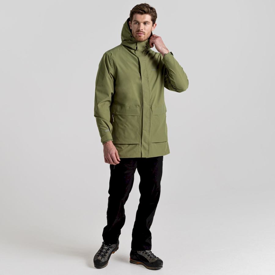 Olive Green Craghoppers Lorton Pro 3 in 1 Men's Jackets | YJH8824TK