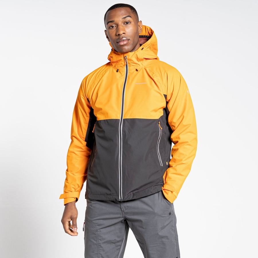 Orange Black Craghoppers Waterproof Atlas Men's Jackets | GQK1021JA