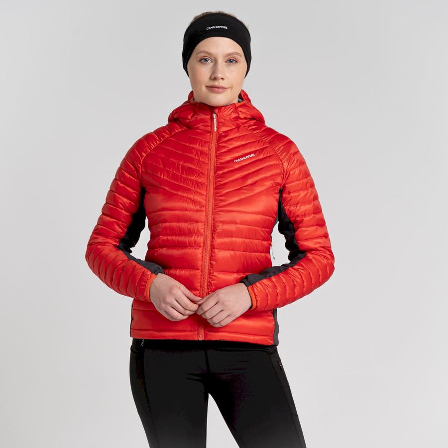 Orange Craghoppers ExpoLite Insulated Hooded Women's Jackets | QJO8556TK