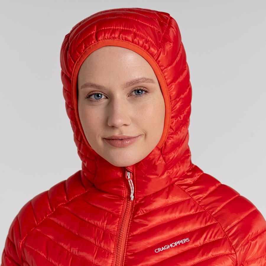 Orange Craghoppers ExpoLite Insulated Hooded Women's Jackets | QJO8556TK