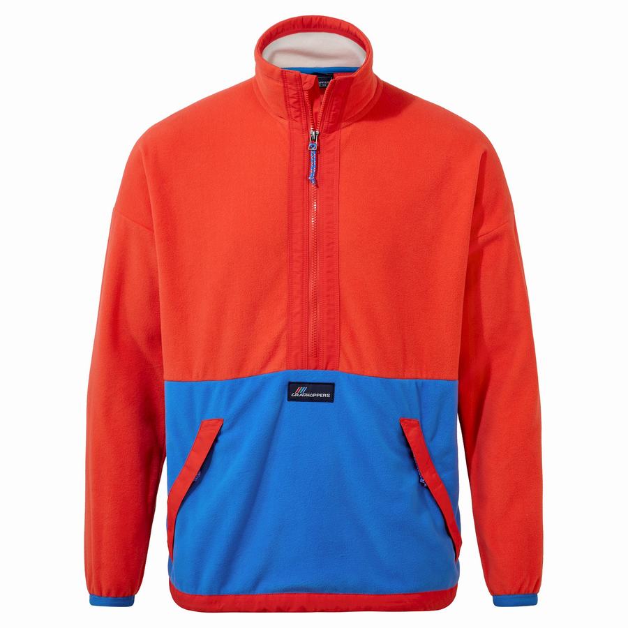 Orange Red Blue Craghoppers Welwood Half Zip Women's Sweaters | AOJ6975IC