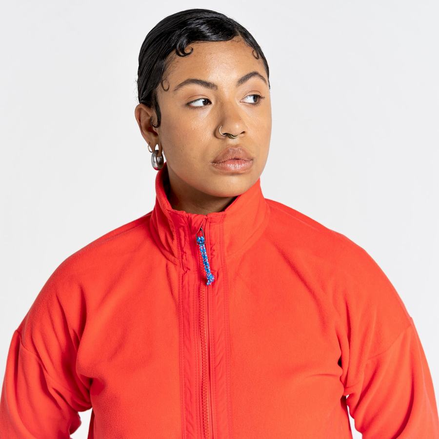 Orange Red Blue Craghoppers Welwood Half Zip Women's Sweaters | AOJ6975IC