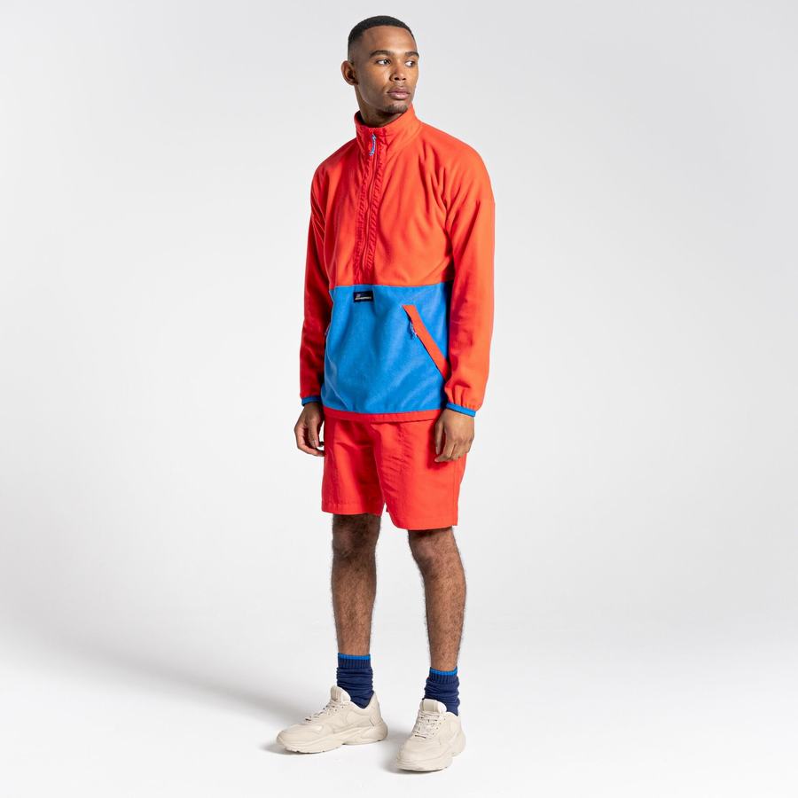 Orange Red Blue Craghoppers Welwood Half Zip Men's Sweaters | THZ8760HK