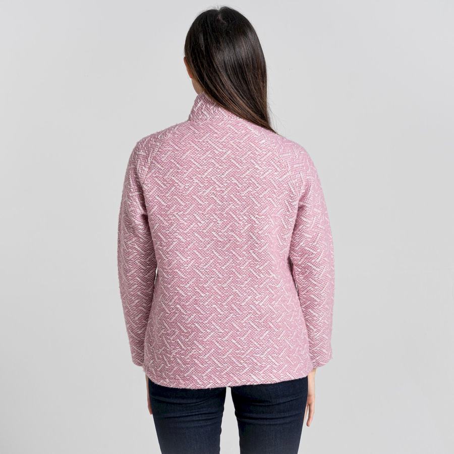 Pink Craghoppers Talladale Half Zip Women's Sweaters | MNC2984AI