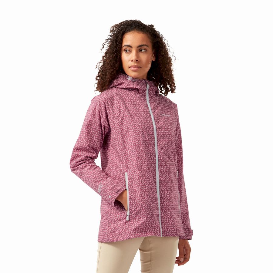 Pink Craghoppers Waterproof Laurel Women's Jackets | LIT1437XU