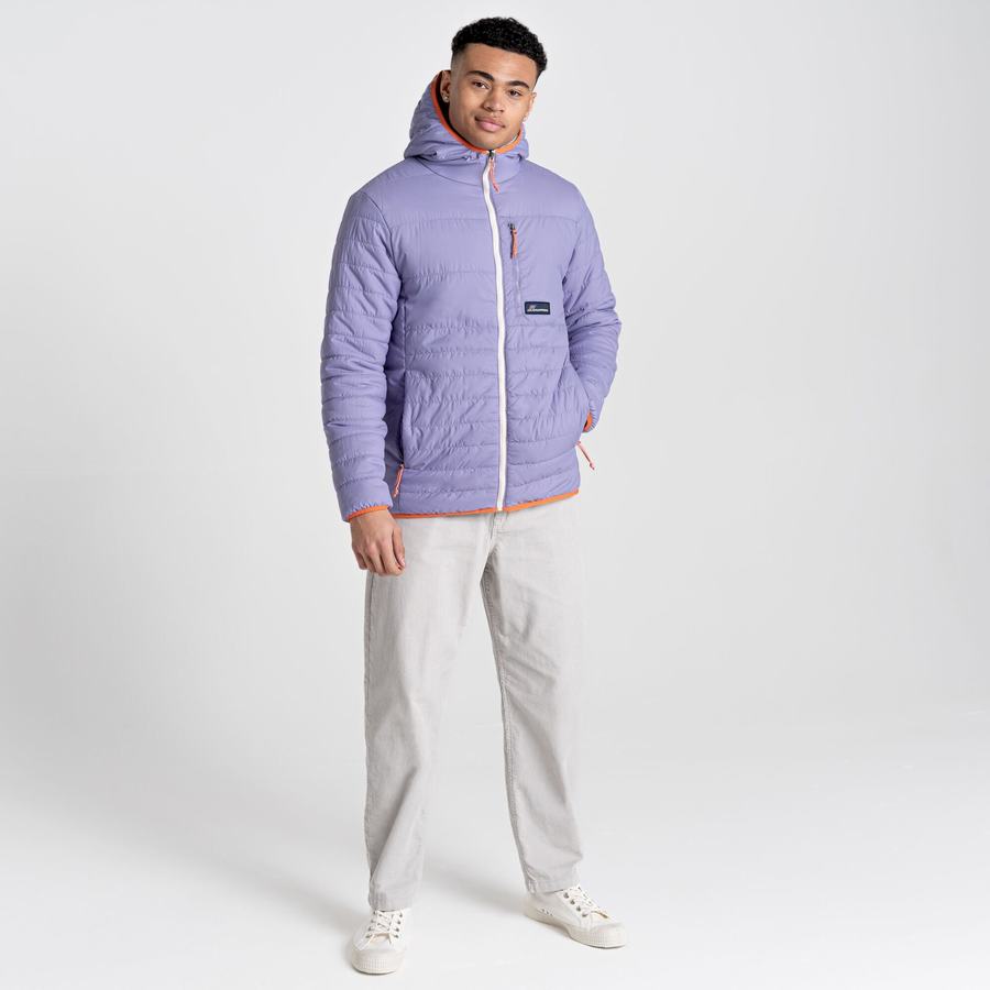 Purple Craghoppers Cameo CompressLite Hooded Men's Jackets | CEC5026FV