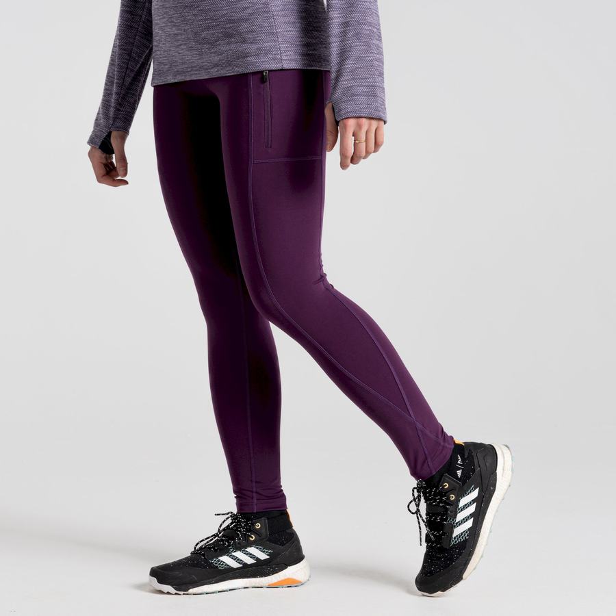 Purple Craghoppers Kiwi Pro Women's Leggings | PRS5962AC