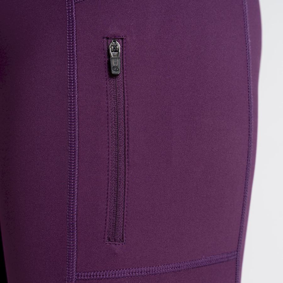 Purple Craghoppers Kiwi Pro Women's Leggings | PRS5962AC