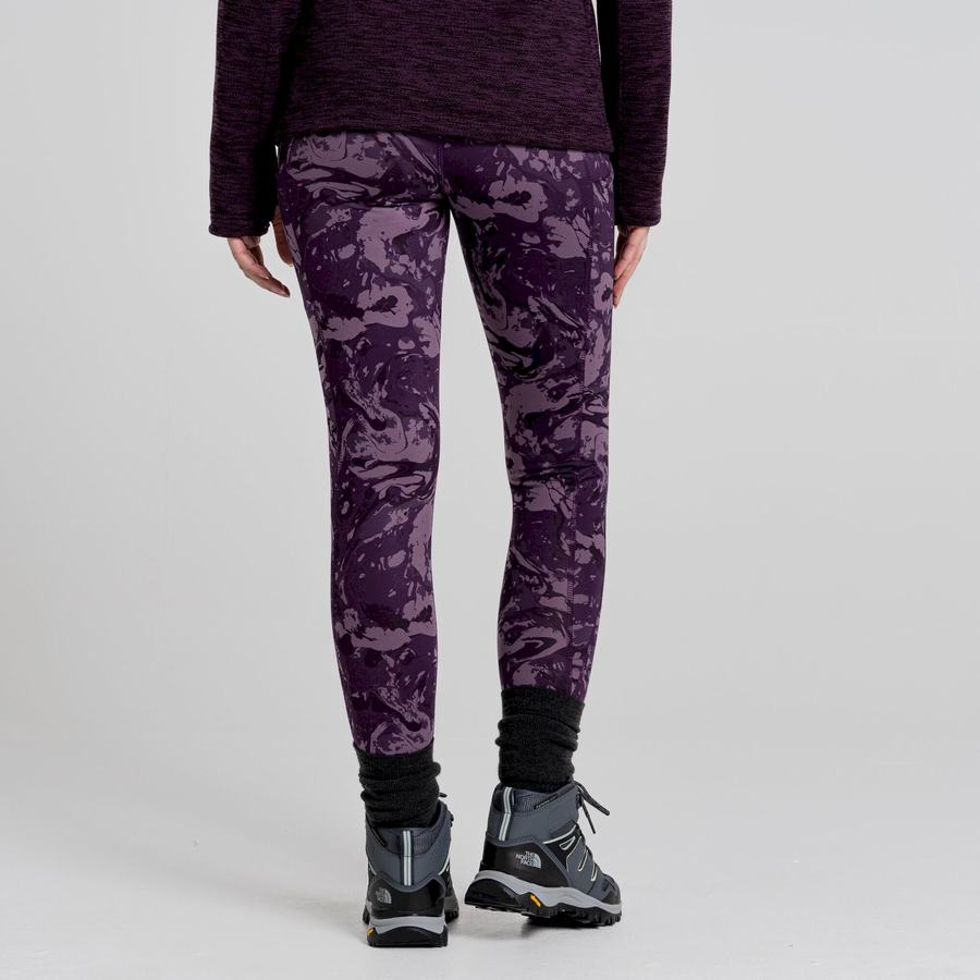 Purple Craghoppers Kiwi Thermal Women's Leggings | IEQ5382NO