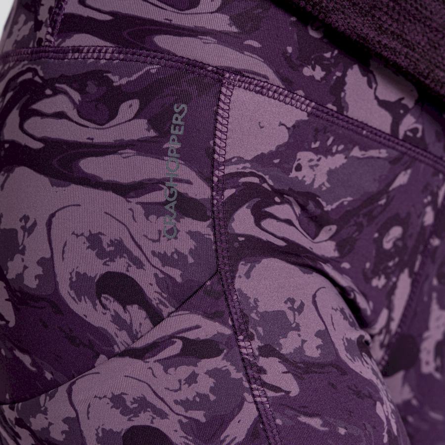 Purple Craghoppers Kiwi Thermal Women's Leggings | IEQ5382NO